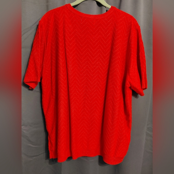 Alfred Dunner Red Women's Shirt Excellent Condition - Picture 2 of 4